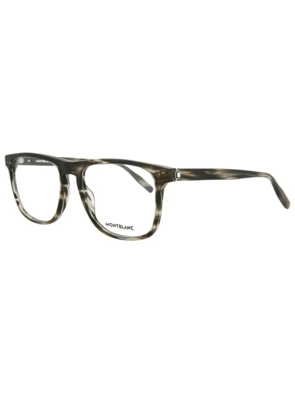 New Montblanc Women's Eyeglasses Square Rectangle Acetate Frame Mens Grey Grey